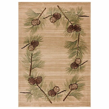 UNITED WEAVERS OF AMERICA Cottage Farmington Beige Area Rectangle Rug 2 ft. 7 in. x 4 ft. 2 in. 2055 40926 35C